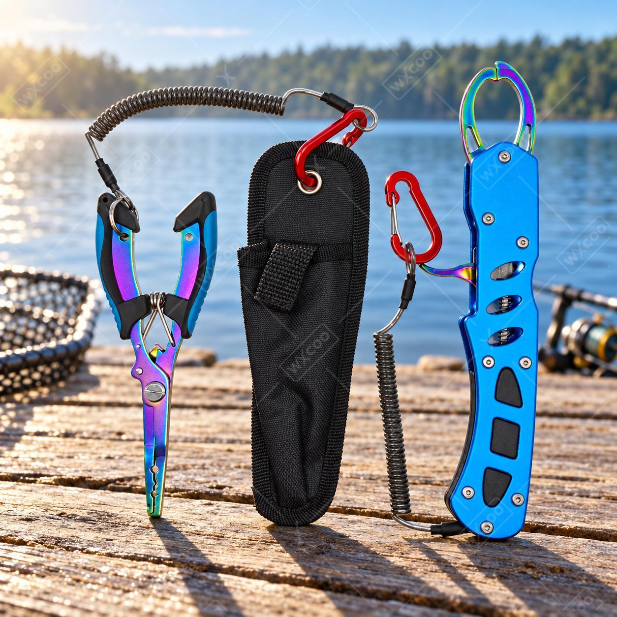 Fishing Hook Remover - Blue Titanium Coated Saltwater Fishing Pliers