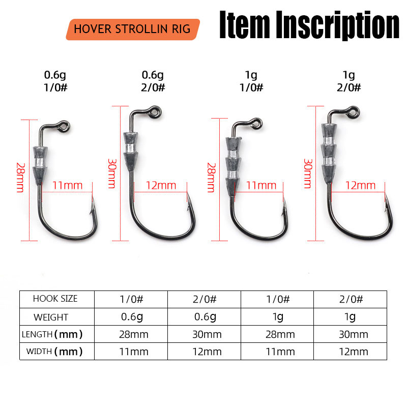 WODJYJ 10pieces 0.6g 1g fishin - đánh giá và giá Fishing Hook Assortment