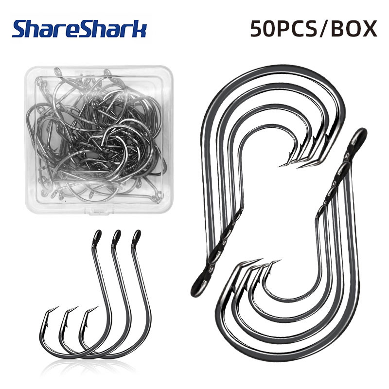 ShareShark 50pcs/box 7384 High - đánh giá và giá Fishing Hook Circle