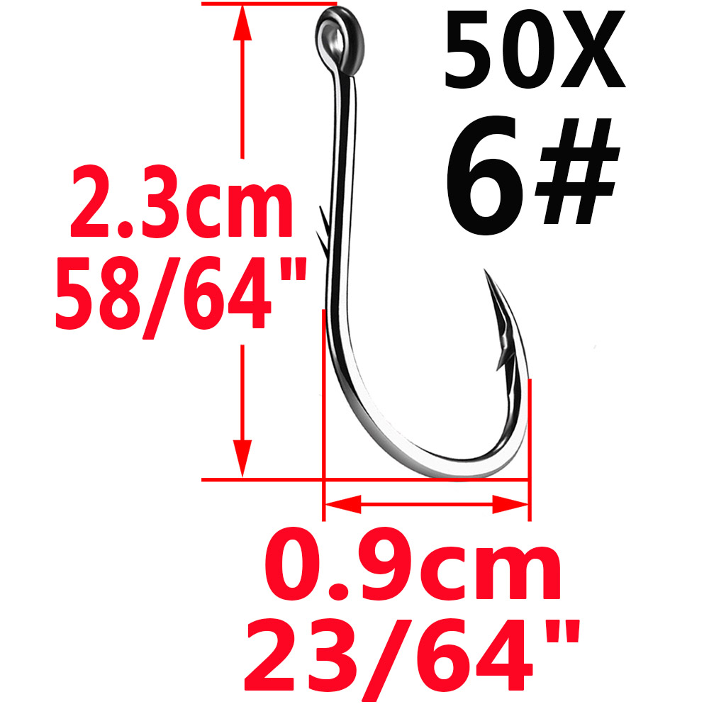 Bộ 50 Iseama Vòng Tròn Cá Chép - đánh giá và giá Fishing Hook Assortment